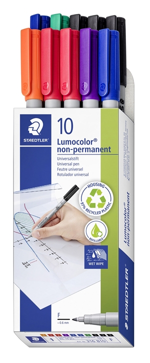 Staedtler Marker Lumocolor Non-P 0,6mm różne (10)